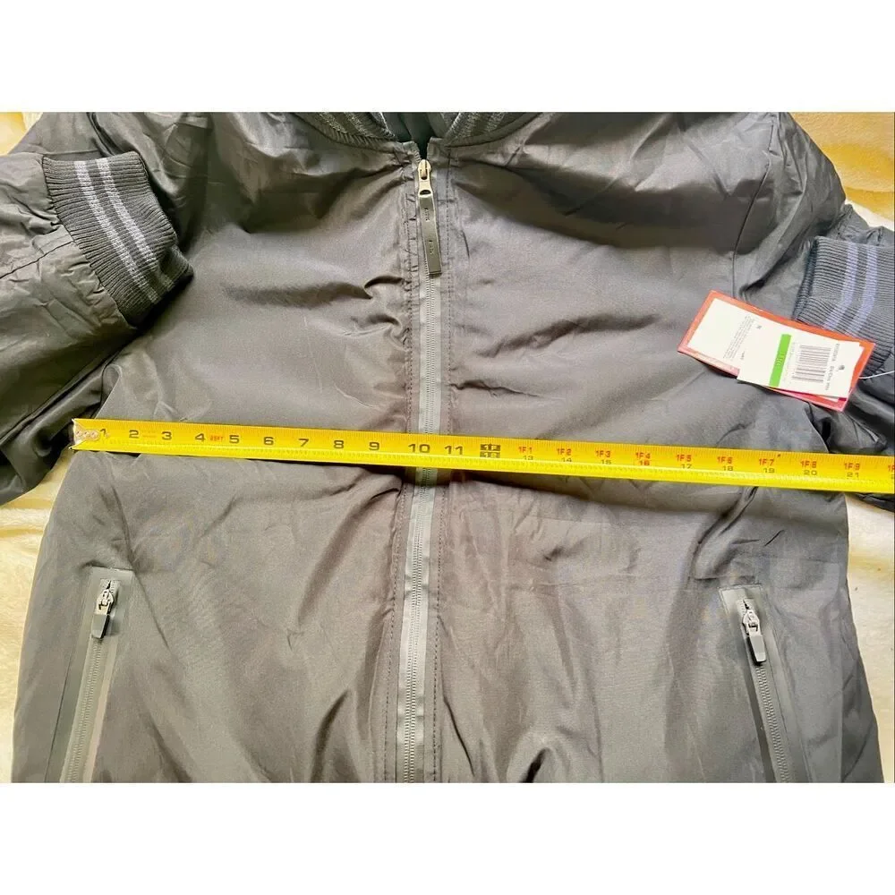 New With Tags Ring Of Fire Bomber Jacket W Hoodie Zip Front Size Large